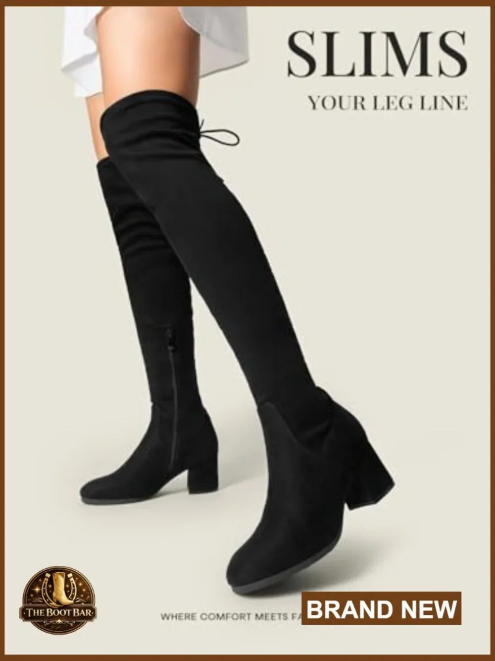 Over The Knee Thigh High Chunky Heel Boots Long Stretch Sexy Fall